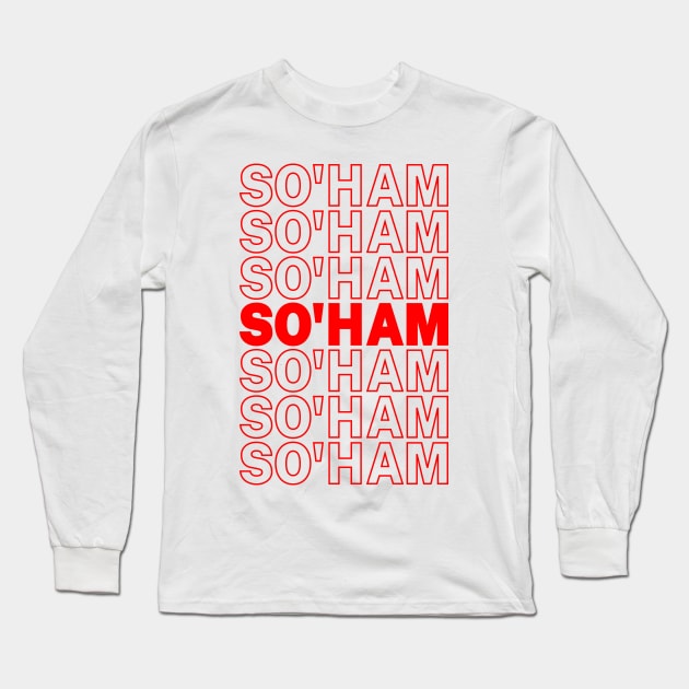 So'Ham Soham Meditation Mantra Funny Hindu Yoga Meme Hindi Thank You Long Sleeve T-Shirt by Popular Objects™